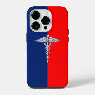 Coque Pour iPhone 14 Plus Chrome Comme Caduceus Médicale Symbole Ligue