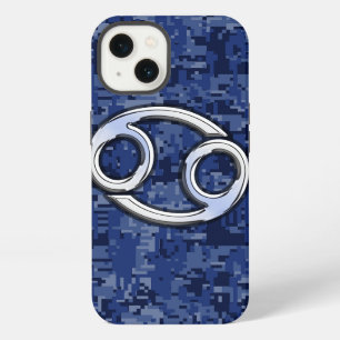 Etui iPhone 13 Chrome comme signe du Cancer sur camouflage numéri