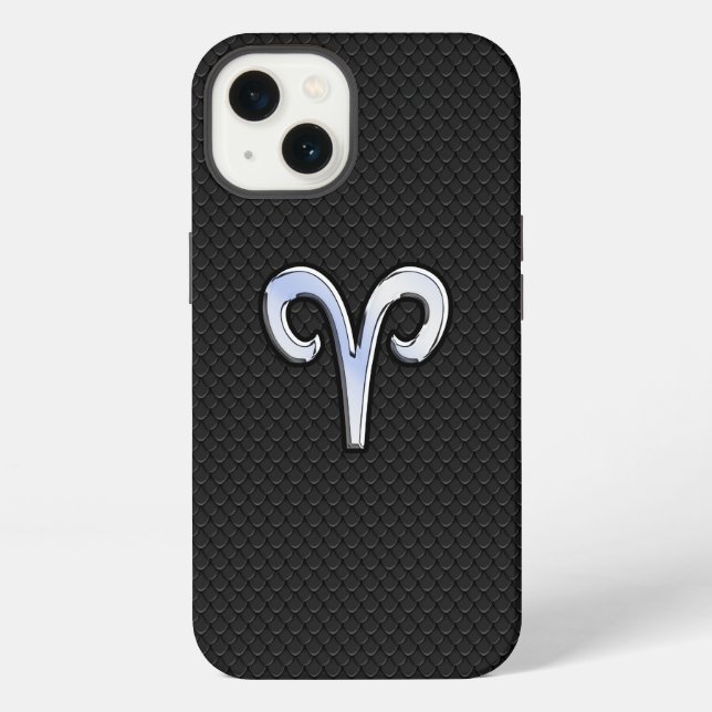 Coque iPhone Chrome comme signe du zodiaque Bélier (Verso)