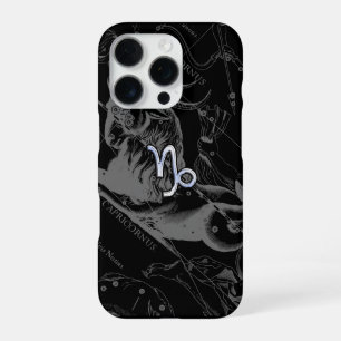 Coque iPhone 16 Pro Chrome comme signe du zodiaque Capricorne sur Heve
