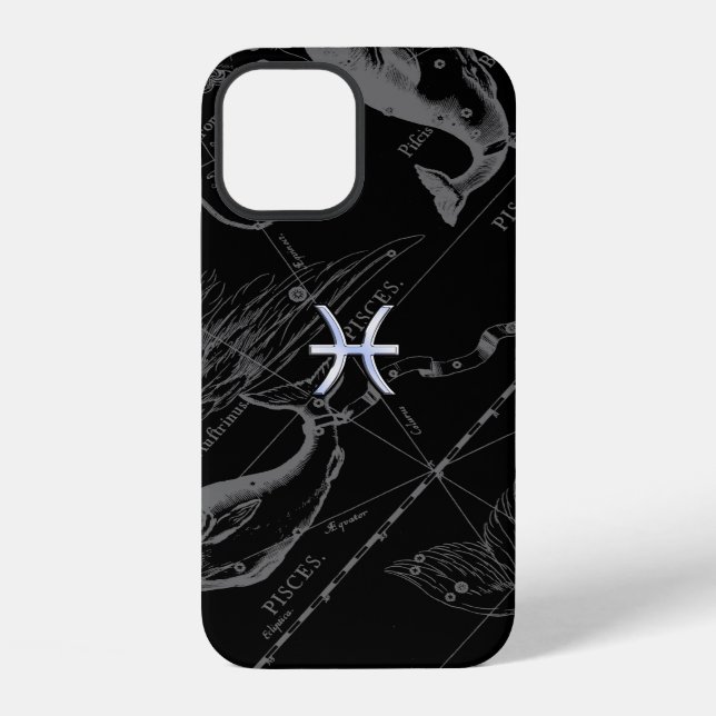 Coque iPhone Chrome comme signe du zodiaque Poissons sur Heveli (Verso)