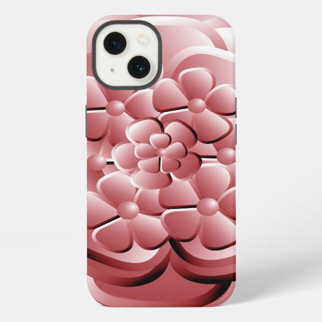 Coque iPhone Chrome Flowers - Boîtier Rubescent Case-Mate pour  (Verso)