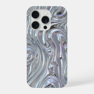 Coque iPhone 15 Pro Chrome Liquide Irridescent Métallisé Futuriste Y2K