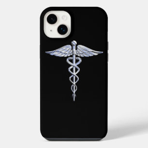 Chrome Stylish Comme Caduceus Symbole Médicale
