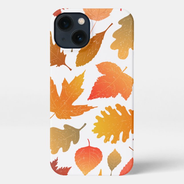 Coque iPhone Chute pour l'automne - Motif feutre douillet (Verso)