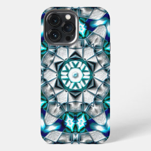Etui iPhone 13 Pro Max Ciel argenté ressemblant à de l'acier sablé brossé