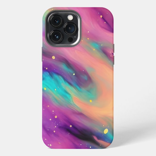 Coque iPhone Ciel cosmique coloré (Verso)