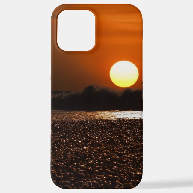 Coque iPhone Ciel-de-plage-coucher-de-soleil-fond (Verso)