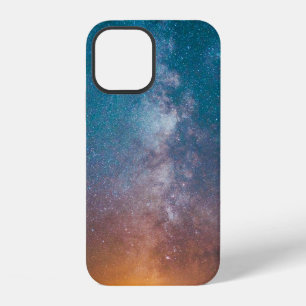 COQUE iPhone 12 CIEL ÉTOILÉ BLEU, JAUNE ET VIOLET PENDANT LA NUIT