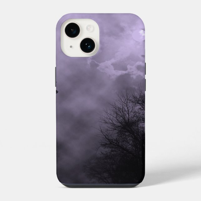 Coque iPhone Ciel Hanté Brume Violette iPhone (Verso)