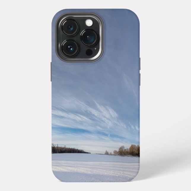 Coque iPhone Ciel hivernal enneigé (Dos)