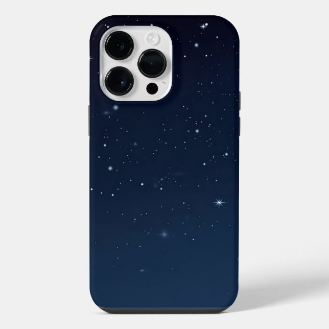 Coque iPhone Ciel nocturne bleu (Verso)