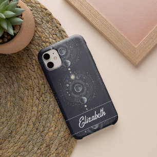Coque iPhone 12 Ciel Personnalisé Soleil Lune Galaxie Étoiles Magi