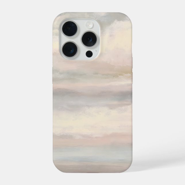 Coque iPhone Cieux Doux Abstrait Paysage de Nuages Pastel (Verso)