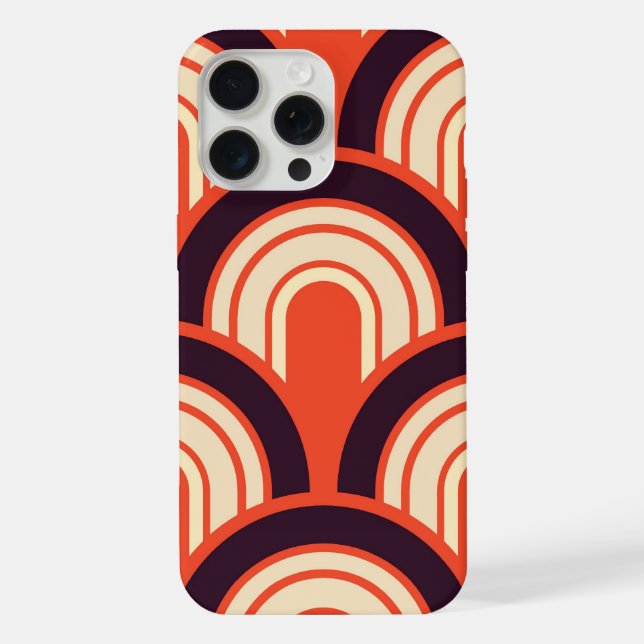 Coque iPhone Cinquante ans rétro Abstrait (Verso)
