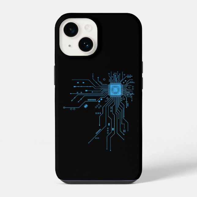 Coque iPhone Circuit imprimé d'ordinateur d'électronique amusan (Verso)