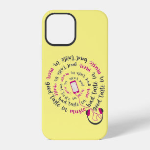 Coque iPhone 12 Pro Citation de fille Bon goût en musique mauvais goût