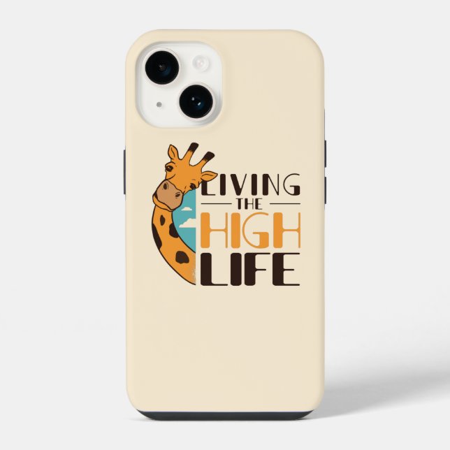 Coque iPhone Citation de girafe amusante (Verso)