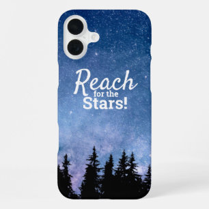 Coque iPhone 16 Plus Citation de motivation Atteindre les Étoiles Ciel