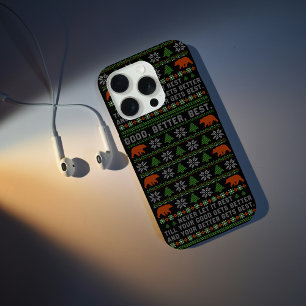 Coque iPhone 15 Pro Citation de Noël 'Bon Mieux Le Meilleur Ne Le Lais
