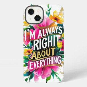 Etui iPhone 13 Citation de sarcasme à fleurs printanières