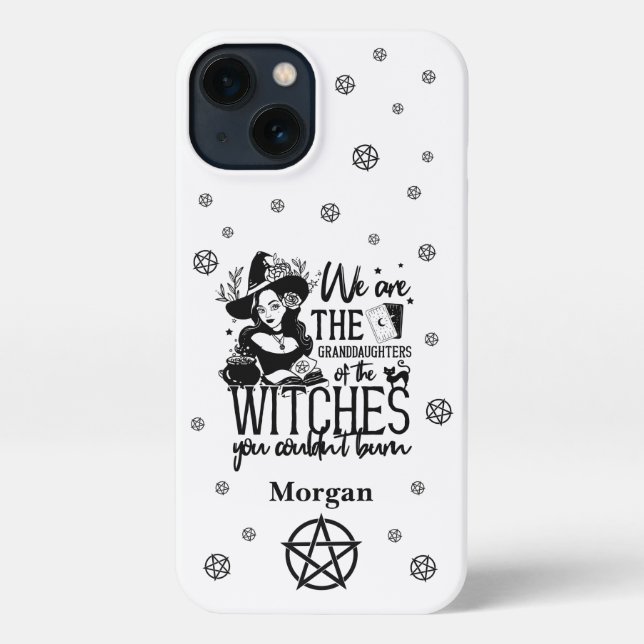 Coque iPhone Citation de sorcière Witchy Nous sommes les petite (Verso)