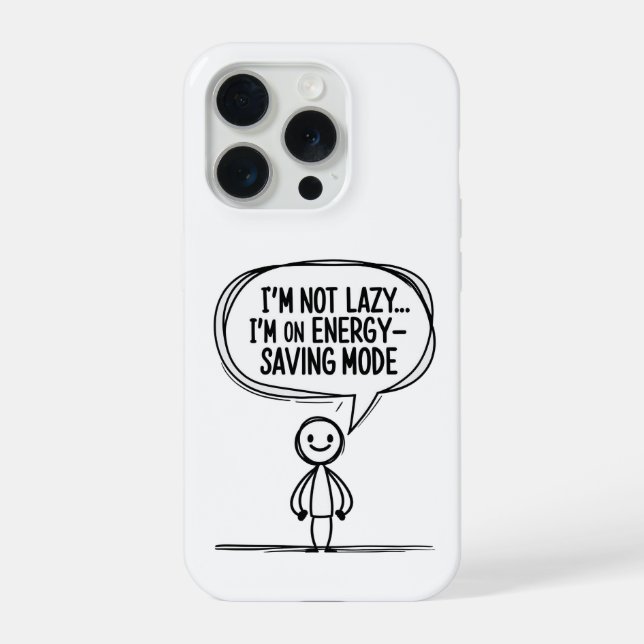 Coque iPhone Citation de Stick Figure Sarcasique – Économie d'É (Verso)