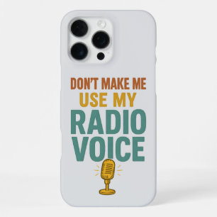Coque iPhone 16 Pro Max Citation de voix radio drôle - Grand animateur de 
