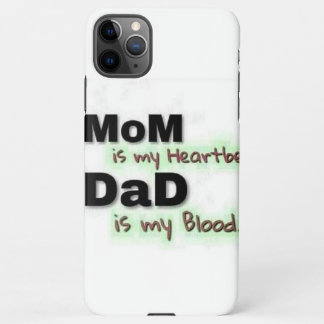 Coque iPhone 11Pro Max Citation des parents de Hearbeat et Blood