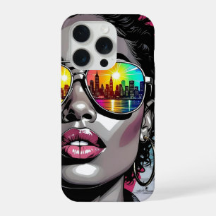 Coque iPhone 15 Pro Citation Inspirante et Femme de Ville