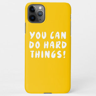 Coque iPhone 11Pro Max Citation Inspirationnelle Jaune Positive