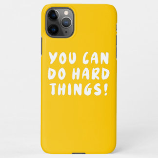 Coque iPhone 11Pro Max Citation Inspirationnelle Jaune Positive