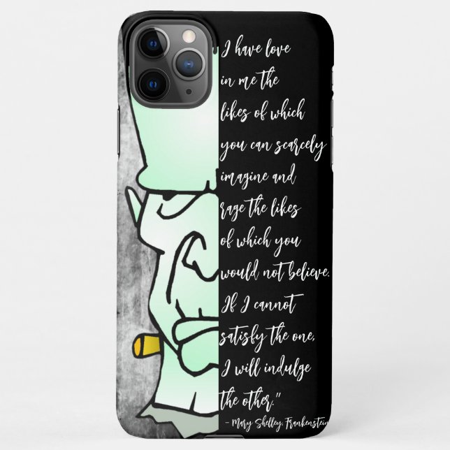 Coque iPhone Citation Love & Rage Frankenstein's Monster, Shell (Dos)