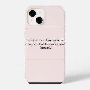 Coque Pour iPhone 14 Citation Minimaliste d'Amour de Soi – Inspirant 