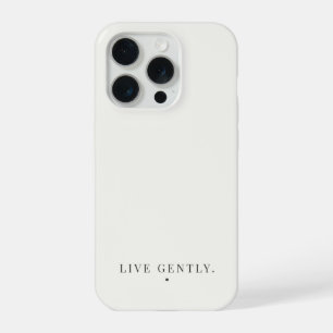 Coque iPhone 15 Pro Citation Minimaliste Vivre Doucement – Neutre Douc
