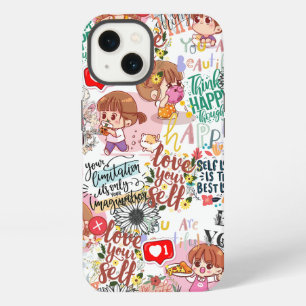 Etui iPhone 13 Citation motivante mignonne – Positive Kawaii