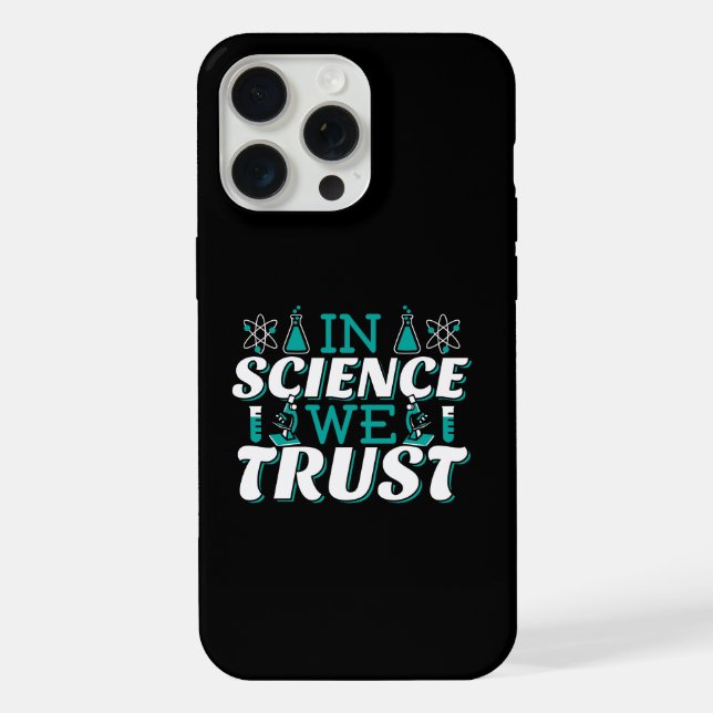 Coque iPhone Citation 'Nous croyons en la Science' - Enseignant (Verso)