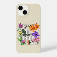 Citation positive Be Happy and garden flowers