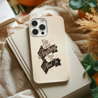Coque iPhone 16 Pro Max Citation Vous Pouvez Faire N'importe Quoi Brun Bei