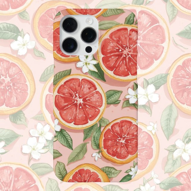 Coque iPhone Citron rose Pop – Aquarelle rétro Citrus (Créateur téléchargé)