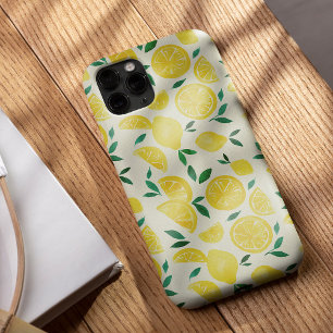 Etui iPhone 13 citrons d'aquarelle - jaune et vert