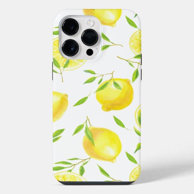 Coque iPhone Citrons et feuilles (Verso)