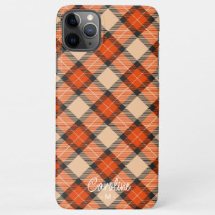 Coque iPhone 11Pro Max Citrouille d'automne personnalisé Orange Brown Tar