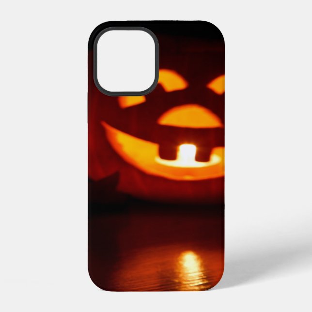 Coque iPhone Citrouille d'Halloween épouvante (Verso)