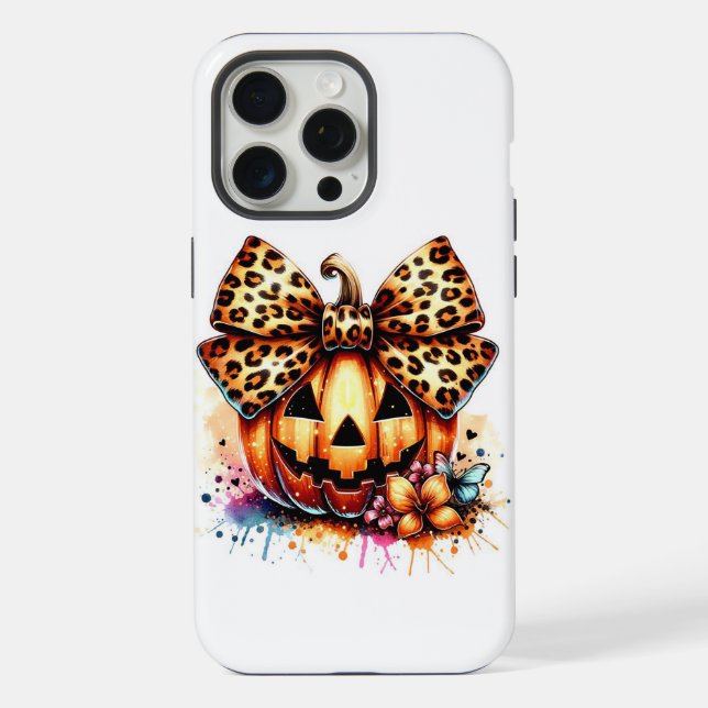 Coque iPhone Citrouille mignonne générée par l'IA (Verso)