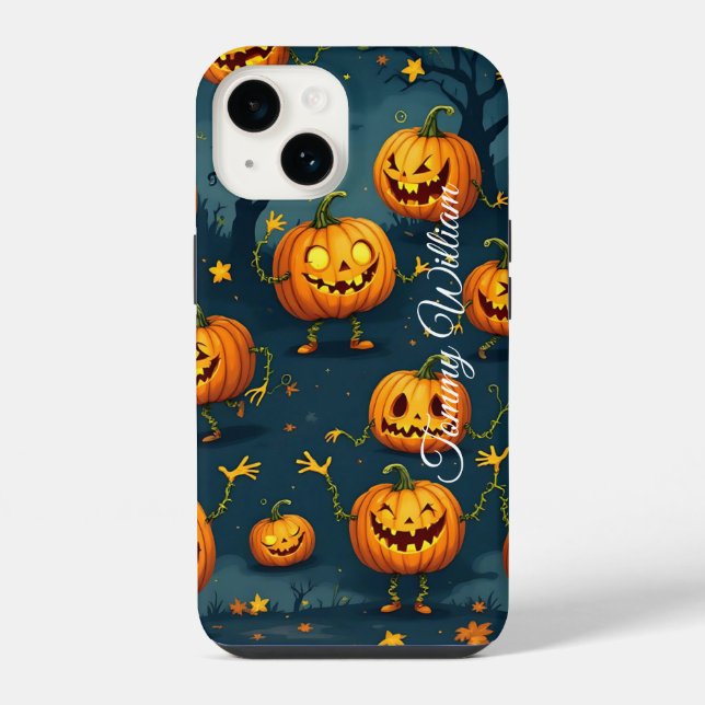Coque iPhone Citrouille nostalgique d'Halloween (Verso)