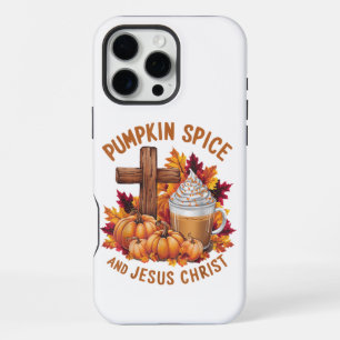 Coque iPhone 16 Pro Max Citrouille Spice et Jésus-Christ