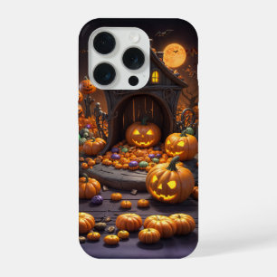 Coque iPhone 15 Pro Citrouilles d'Halloween Icônes Coques iPhone 15