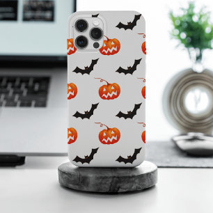 Coque iPhone 15 Pro Max Citrouilles et chauves-souris d'Halloween, Trou ou