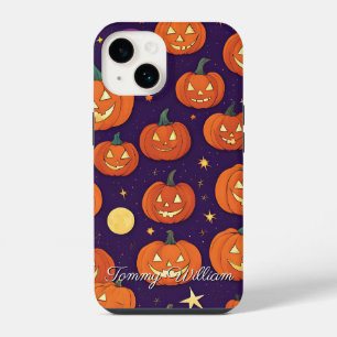 Coque Pour iPhone 14 Citrouilles souriants pour Halloween